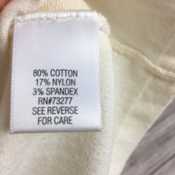 Croft & Barrow Knit Top Cardigan Lightweight Button Front Cream Large - Picture 6 of 10